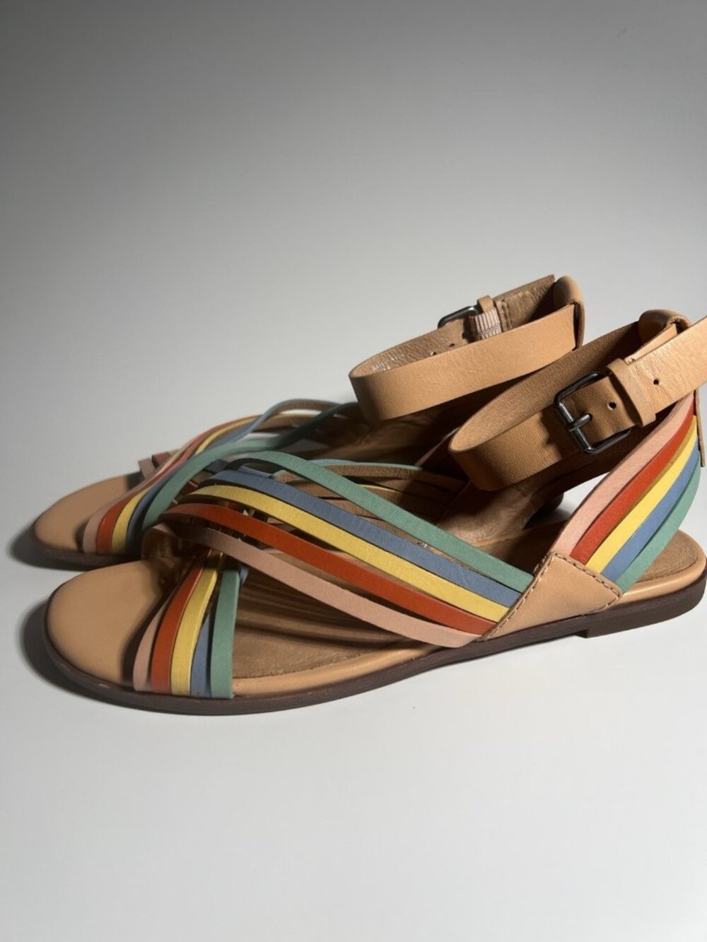Madewell Strappy Leather Sandals Multicolor Women’s Size 6.5 - Picture 14 of 14